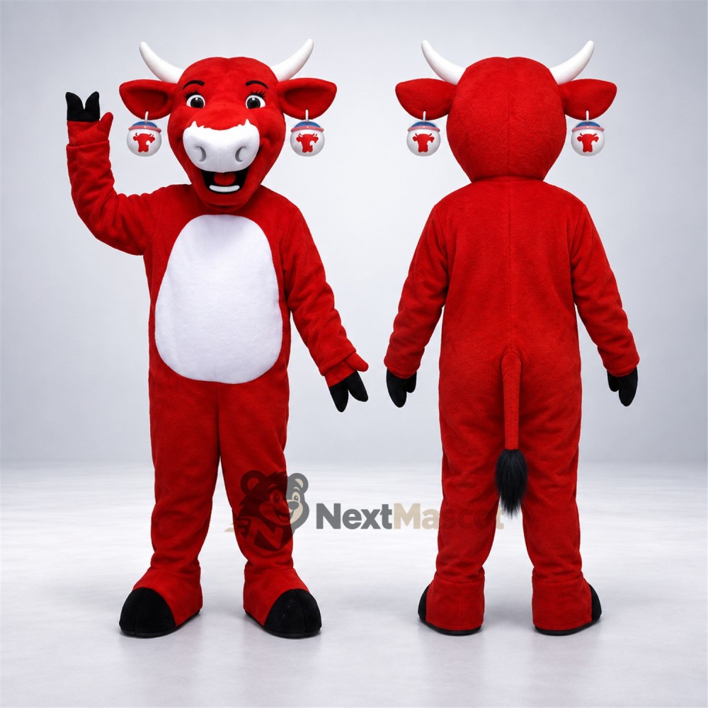 Bull Mascot Costume - Red for Promotions Bull Mascot Costume - Red for Promotions