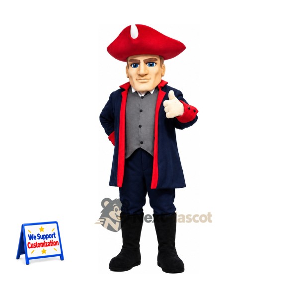 Colonial Soldier Mascot Costume for Festivals