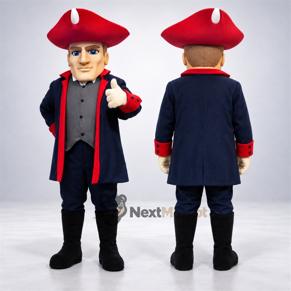 Colonial Soldier Mascot Costume for Festivals Colonial Soldier Mascot Costume for Festivals