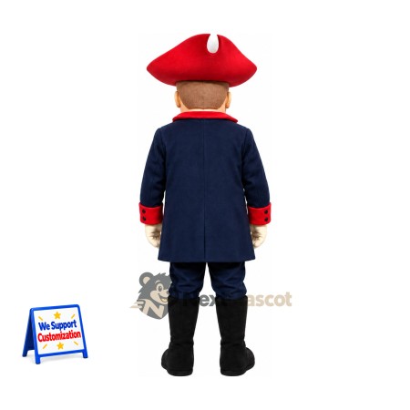 Colonial Soldier Mascot Costume for Festivals Colonial Soldier Mascot Costume for Festivals