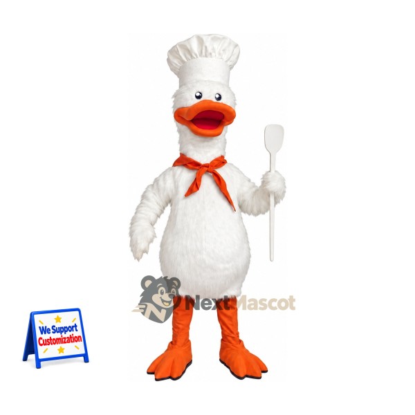 Duck Mascot Costume - Chef Style
