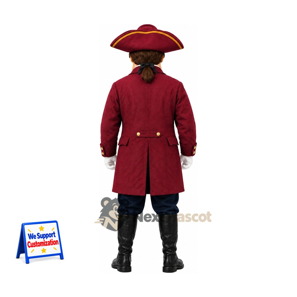 Colonial Soldier Mascot Costume for Birthday Parties Colonial Soldier Mascot Costume for Birthday Parties