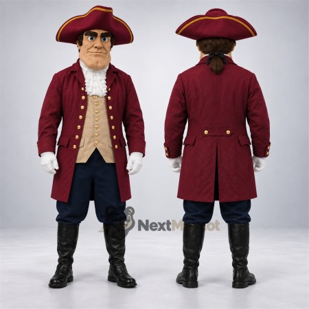 Colonial Soldier Mascot Costume for Birthday Parties Colonial Soldier Mascot Costume for Birthday Parties