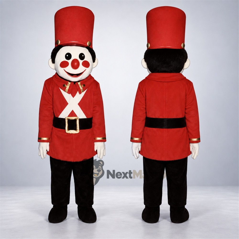 Snowman Toy Soldier Mascot Costume Snowman Toy Soldier Mascot Costume