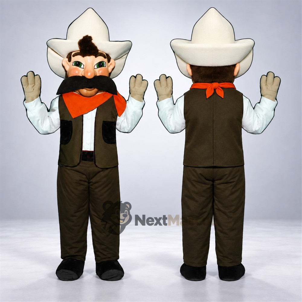 Cowboy Mascot Costume for Community Events Cowboy Mascot Costume for Community Events