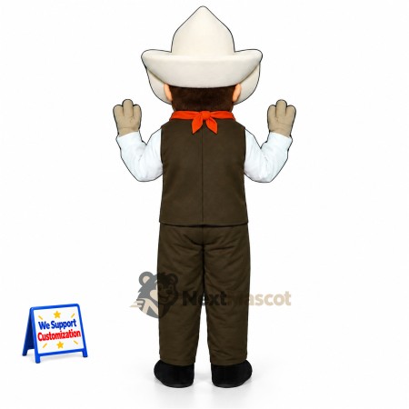 Cowboy Mascot Costume for Community Events Cowboy Mascot Costume for Community Events