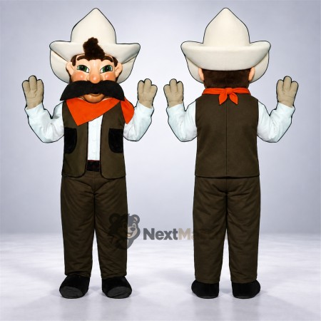 Cowboy Mascot Costume for Community Events Cowboy Mascot Costume for Community Events