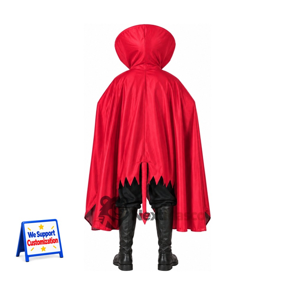 Devil Mascot Costume - Red, Cape Devil Mascot Costume - Red, Cape