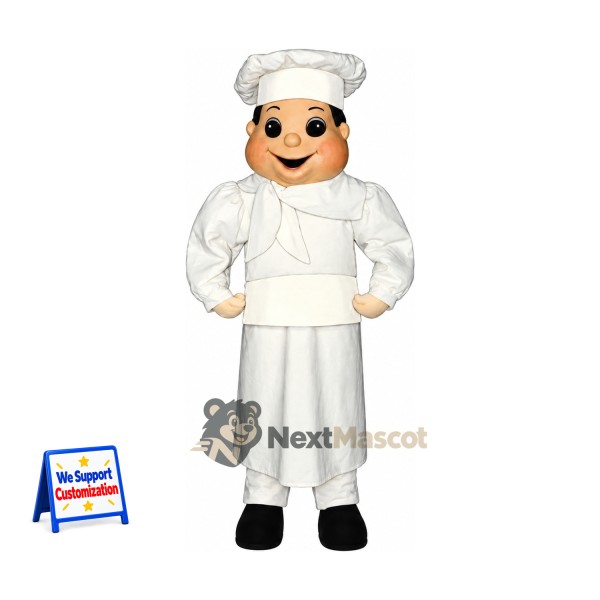 Chef Mascot Costume - White Apron and Round Eyes for Parades
