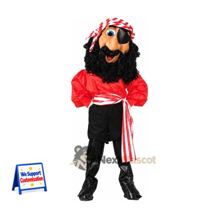 Pirate Mascot Costume - Red Shirt for Parades Pirate Mascot Costume - Red Shirt for Parades