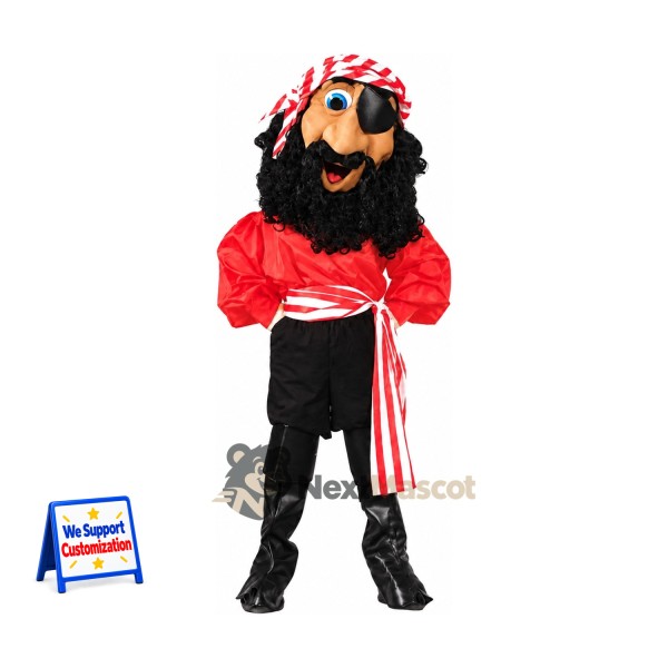 Pirate Mascot Costume - Red Shirt for Parades