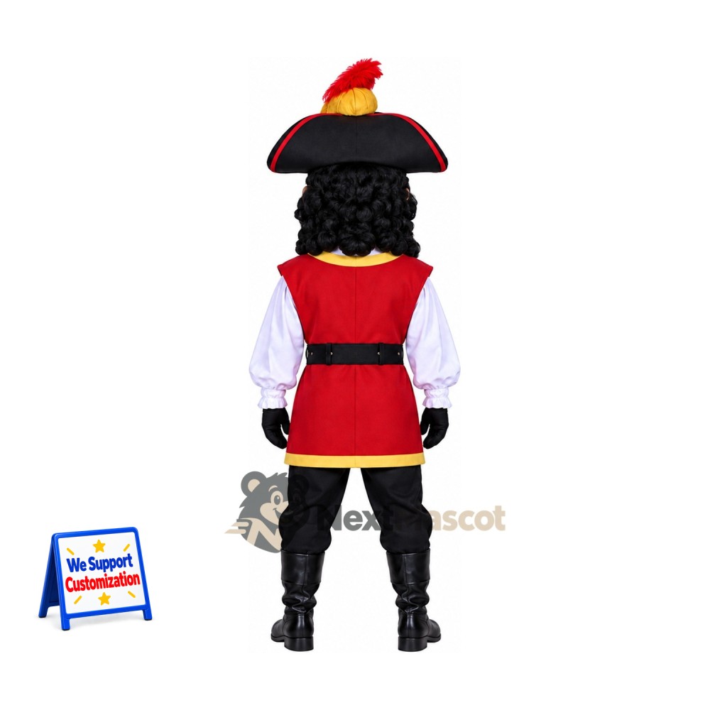 Pirate Captain Mascot Costume - Red Vest and Purple Shirt Pirate Captain Mascot Costume - Red Vest and Purple Shirt