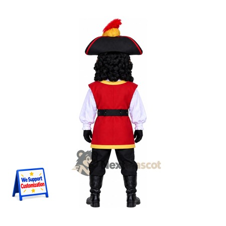 Pirate Captain Mascot Costume - Red Vest and Purple Shirt Pirate Captain Mascot Costume - Red Vest and Purple Shirt