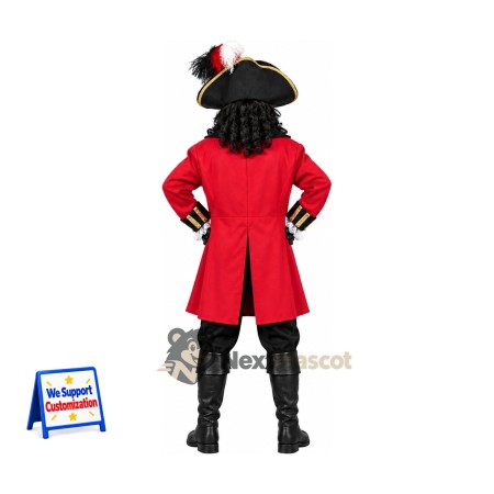 Pirate Captain Mascot Costume - Long Red Coat Pirate Captain Mascot Costume - Long Red Coat