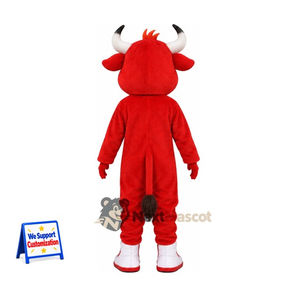 Bull Mascot Costume - Red for Grand Openings Bull Mascot Costume - Red for Grand Openings