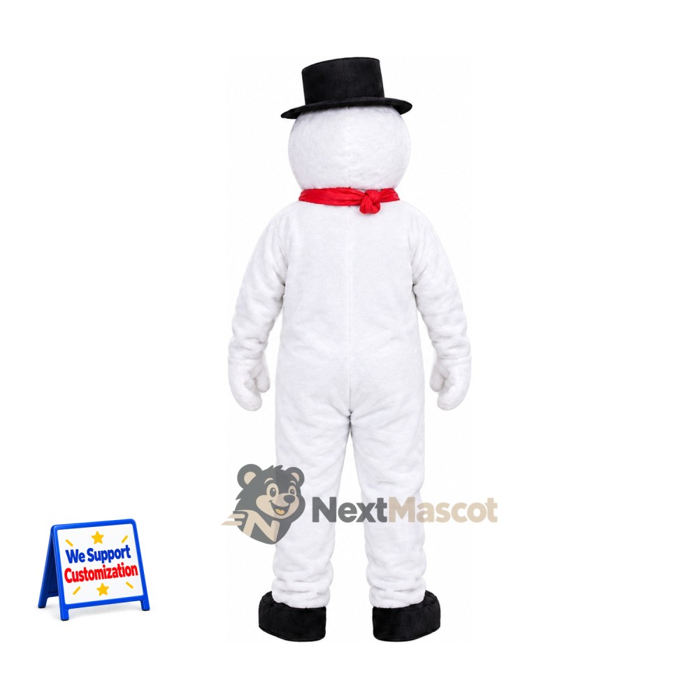 Snowman Mascot Costume - Large Black Buttons Snowman Mascot Costume - Large Black Buttons