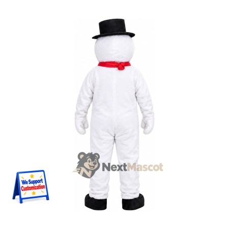 Snowman Mascot Costume - Large Black Buttons Snowman Mascot Costume - Large Black Buttons