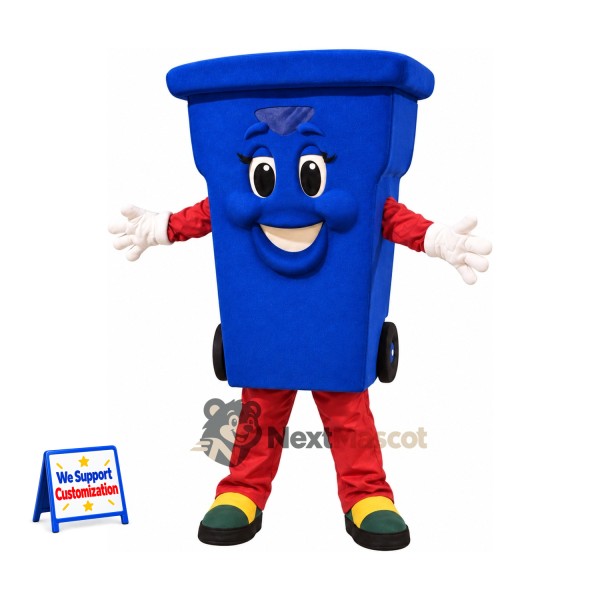 Bin Mascot Costume - Blue for Parades