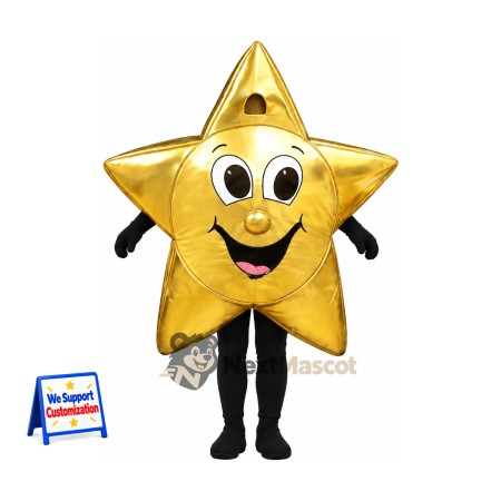 Star Mascot Costume - Gold for Community Events Star Mascot Costume - Gold for Community Events