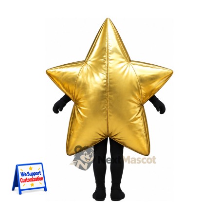 Star Mascot Costume - Gold for Community Events Star Mascot Costume - Gold for Community Events