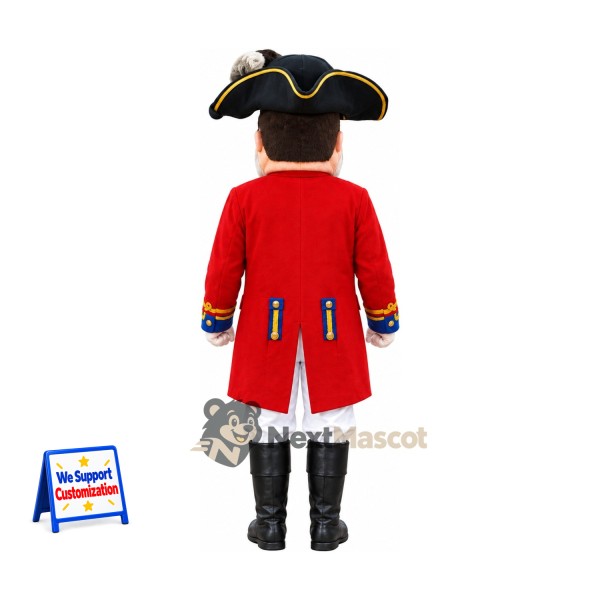 Colonial Soldier Mascot Costume for School Spirit Colonial Soldier Mascot Costume for School Spirit