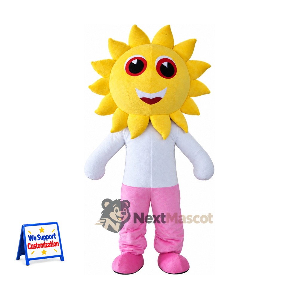 Sunflower Mascot Costume - Pink Pants Sunflower Mascot Costume - Pink Pants
