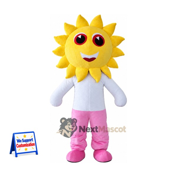 Sunflower Mascot Costume - Pink Pants