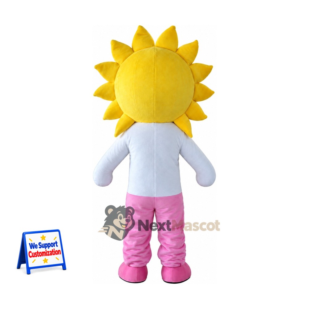 Sunflower Mascot Costume - Pink Pants Sunflower Mascot Costume - Pink Pants