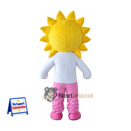 Sunflower Mascot Costume - Pink Pants Sunflower Mascot Costume - Pink Pants