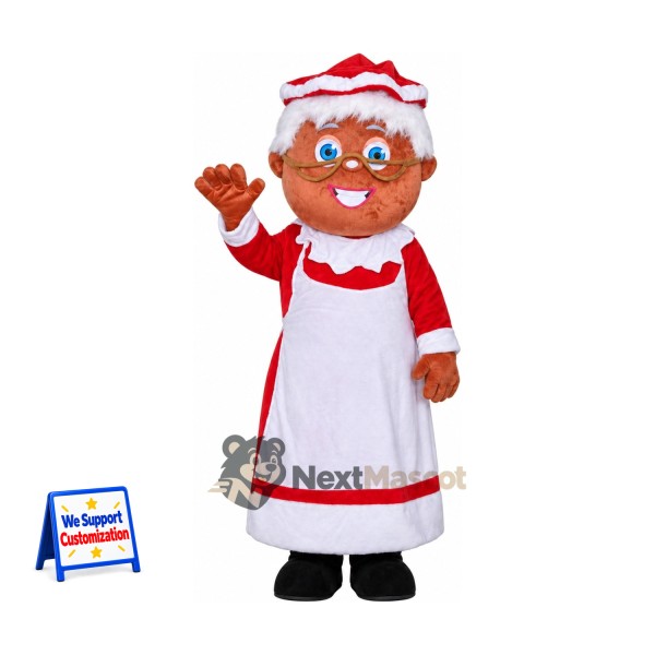 Mrs Claus Mascot Costume for Christmas Photos