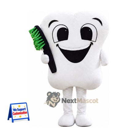 Tooth Mascot Costume - Toothbrush for School Spirit