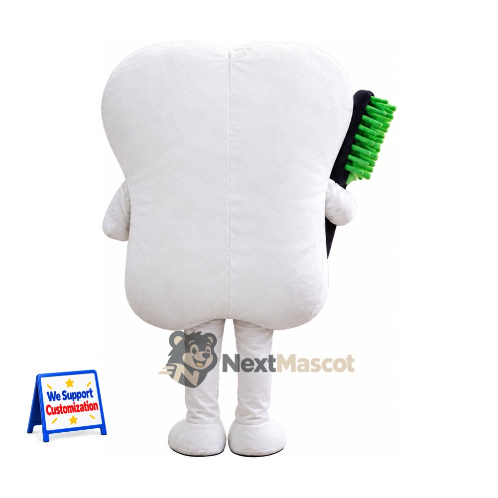Tooth Mascot Costume - Toothbrush for School Spirit