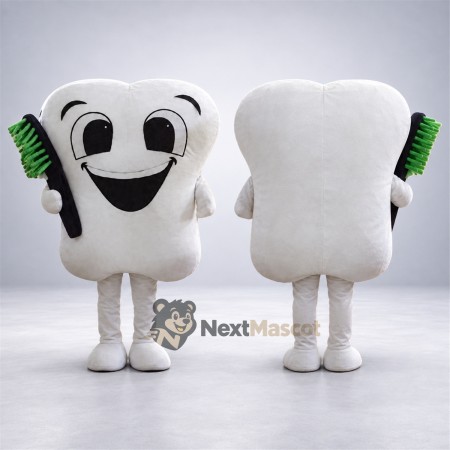 Tooth Mascot Costume - Toothbrush for School Spirit