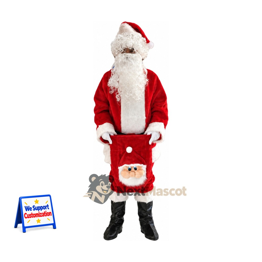 Santa Claus Mascot Costume - Gift Bags Santa Claus Mascot Costume - Gift Bags