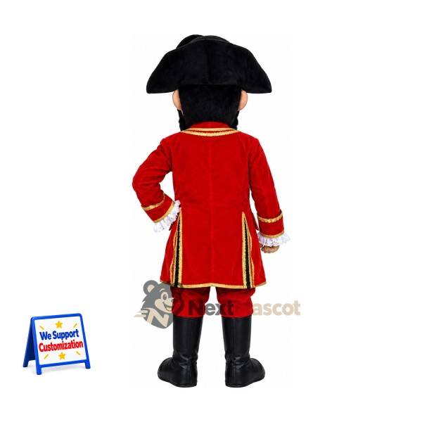 Pirate Captain Mascot Costume - Red Coat and Gold Trim Pirate Captain Mascot Costume - Red Coat and Gold Trim