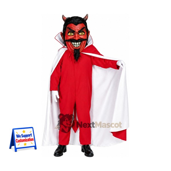 Devil Mascot Costume - Red, Cape for Parades