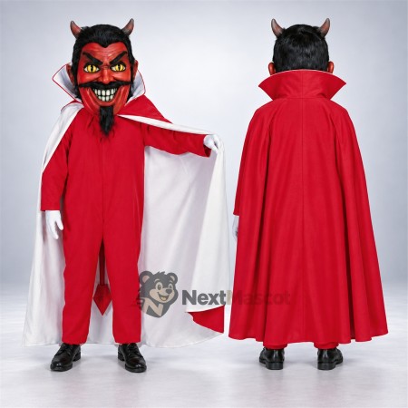 Devil Mascot Costume - Red, Cape for Parades Devil Mascot Costume - Red, Cape for Parades