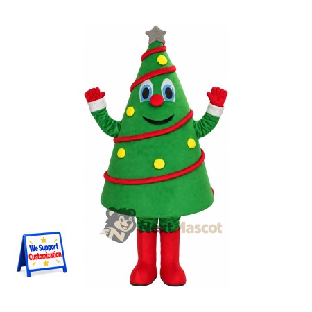 Christmas Tree Mascot Costume for Christmas Parties Christmas Tree Mascot Costume for Christmas Parties