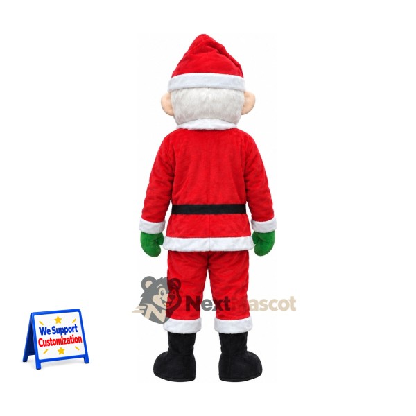 Santa Claus Mascot Costume - Glasses and Green Gloves Santa Claus Mascot Costume - Glasses and Green Gloves