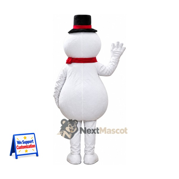 Snowman Mascot Costume - Blue Buttons Snowman Mascot Costume - Blue Buttons