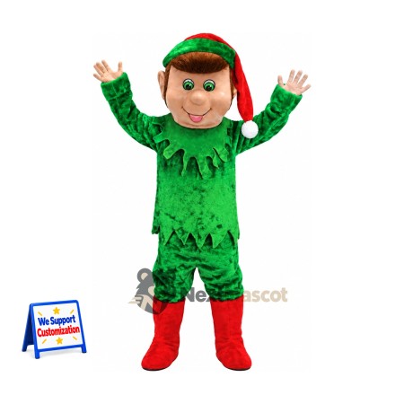 Christmas Elf Mascot Costume for Holiday Shows
