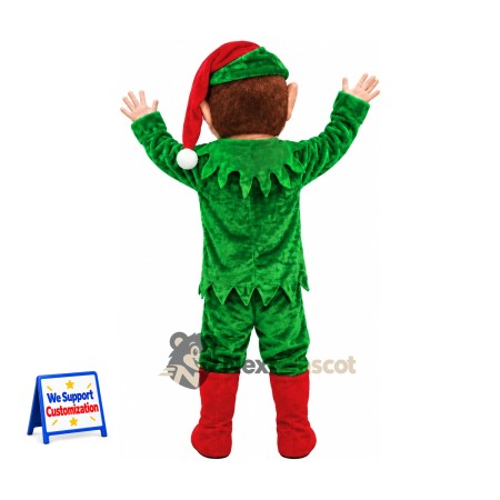 Christmas Elf Mascot Costume for Holiday Shows