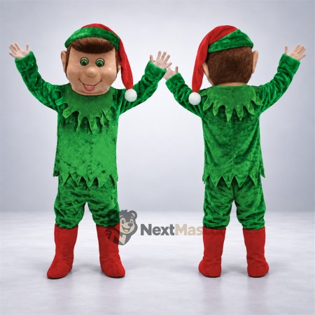 Christmas Elf Mascot Costume for Holiday Shows
