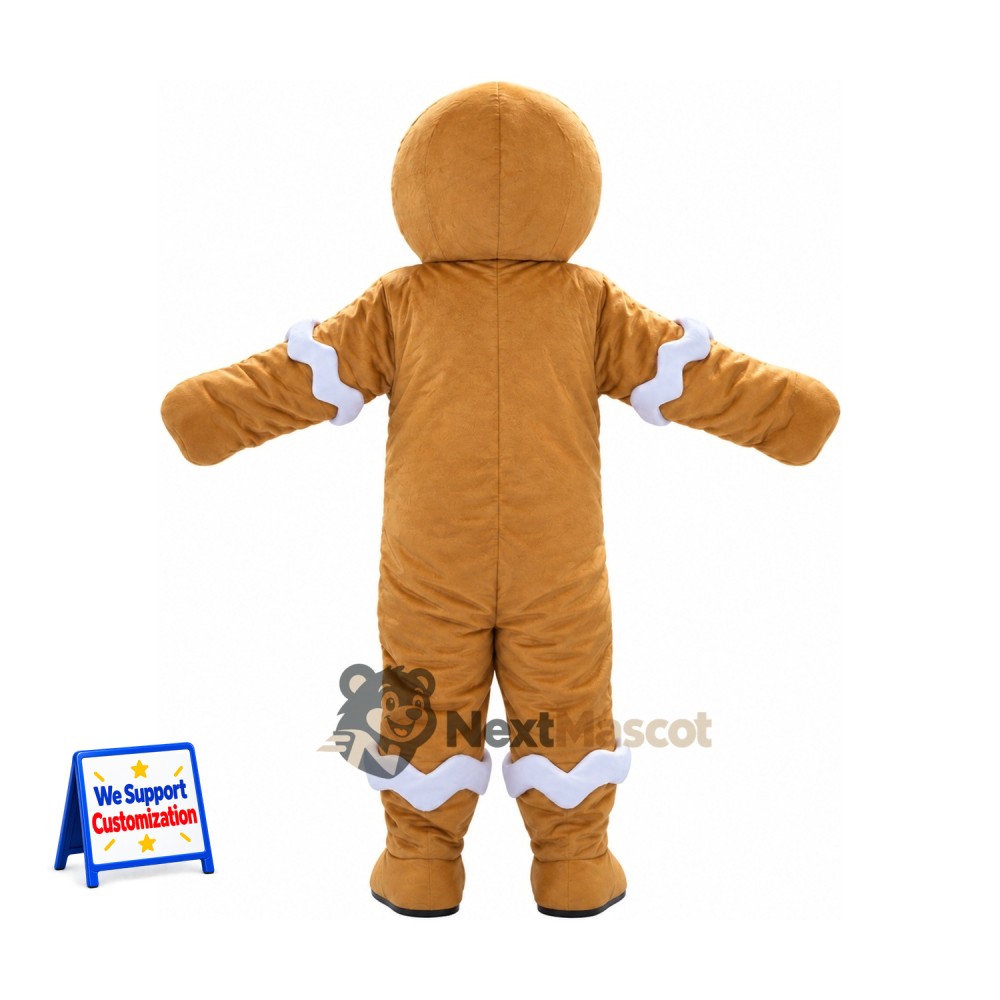 Gingerbread Man Mascot Costume for Christmas Parties Gingerbread Man Mascot Costume for Christmas Parties