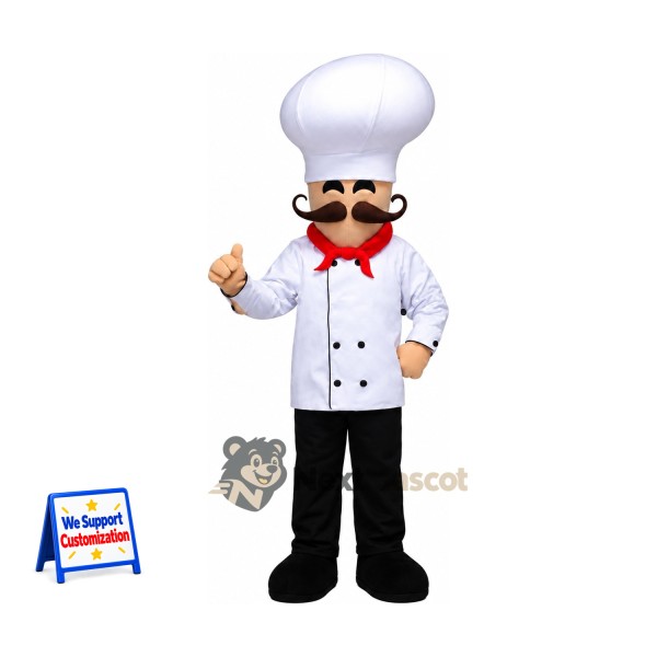 Chef Mascot Costume - Mustache for School Events