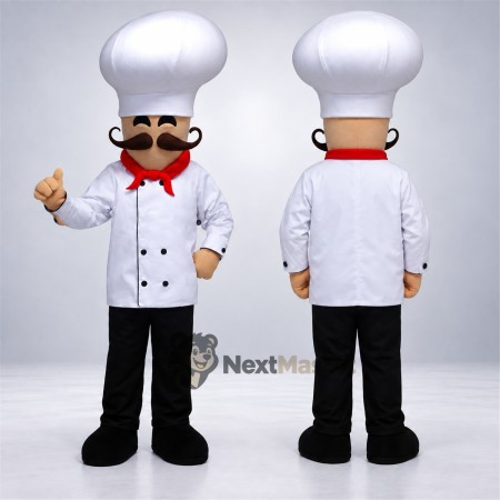 Chef Mascot Costume - Mustache for School Events Chef Mascot Costume - Mustache for School Events