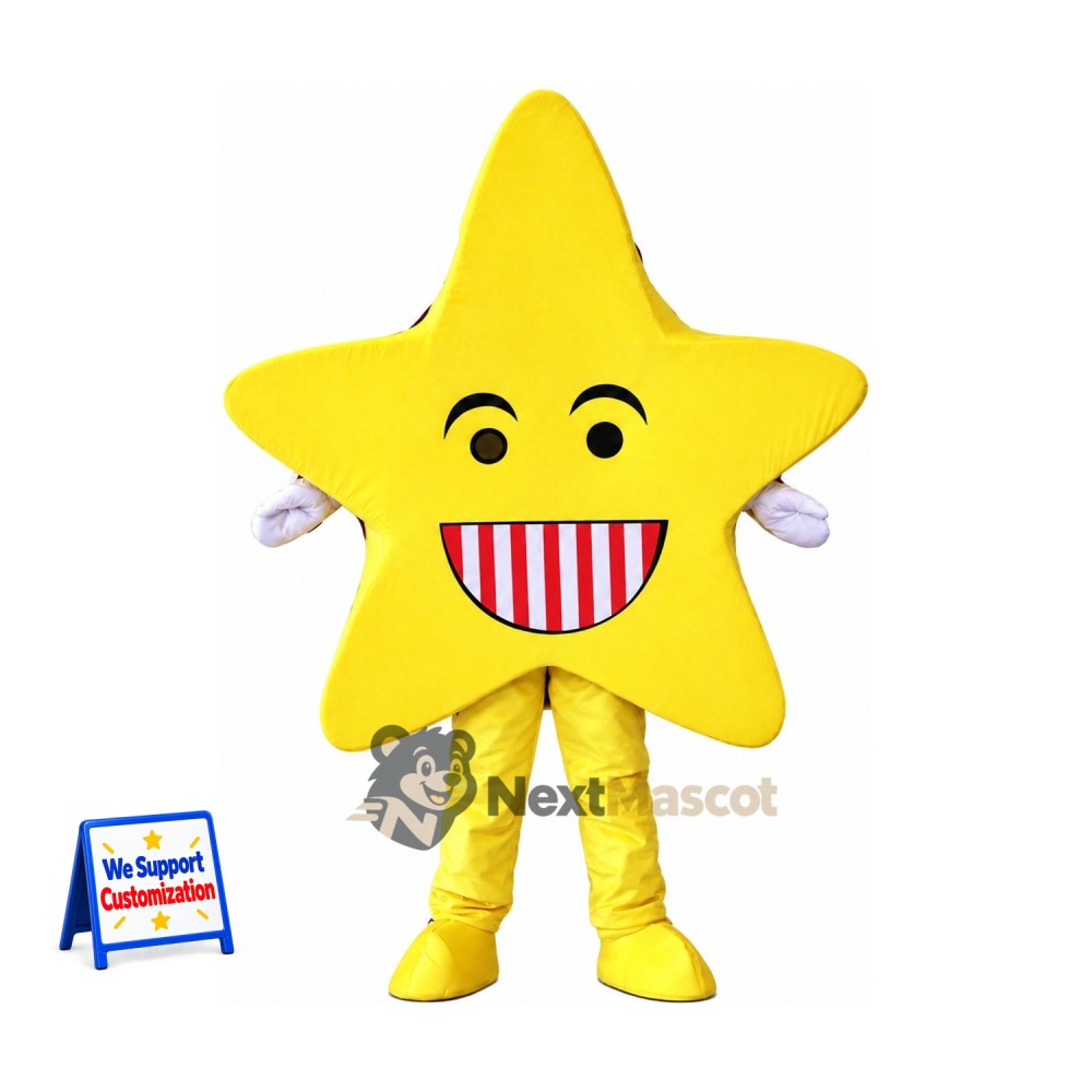 Star Mascot Costume - Yellow for Festivals Star Mascot Costume - Yellow for Festivals