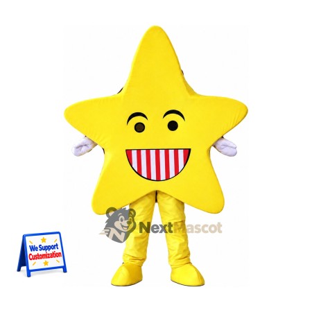 Star Mascot Costume - Yellow for Festivals Star Mascot Costume - Yellow for Festivals