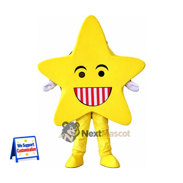 Star Mascot Costume - Yellow for Festivals