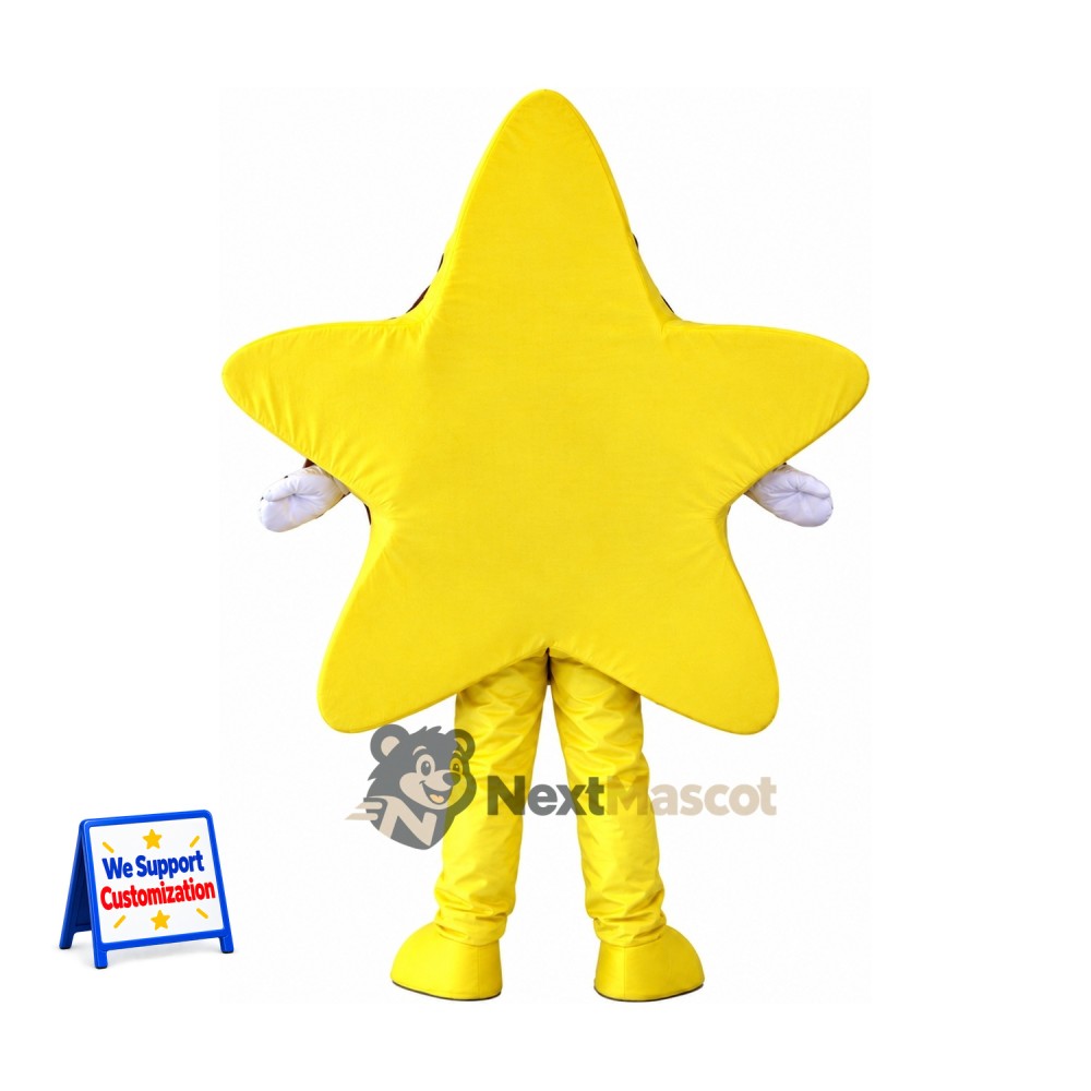 Star Mascot Costume - Yellow for Festivals Star Mascot Costume - Yellow for Festivals